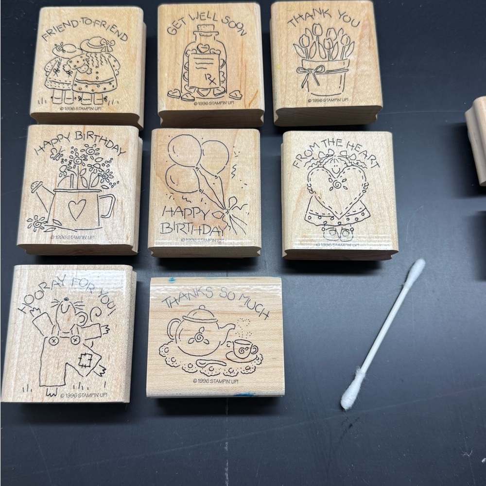 Stampin' Up! Wooden Rubber Stamps - Celebration Collection